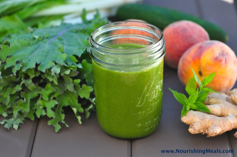 peachgingermintgreensmoothie