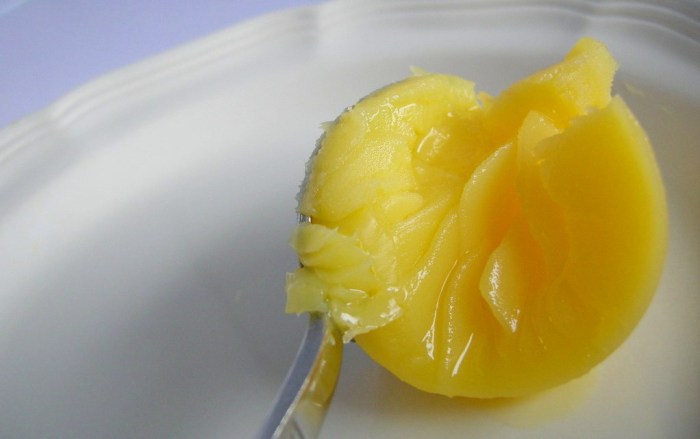 The key is to eat ghee made from cow’s milk, and also find a pure, organic version that doesn’t include any vegetable fats or preservatives. Image via http://nourishedkitchen.com